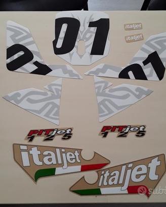 Serie adesivi per moto italjet pit 125