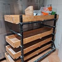 panificio: Casse legno e carrello 4ruote+carrello