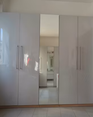 Armadio Ikea Pax 5 ante laccato grigio 