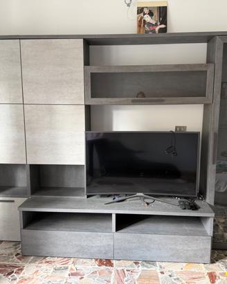 mobile soggiorno tv con vetrine