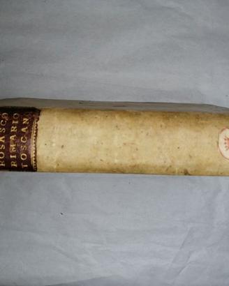 423 LIBRO ANTICO  RIMARIO TOSCANO  anno 1763