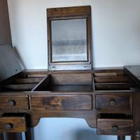 Mobile Toilette Consolle con Specchio e sgabello