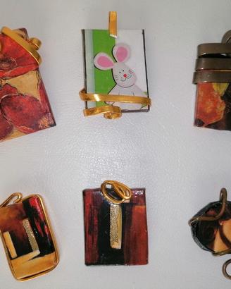 6 ciondoli artigianali gioielli bigiotteria 