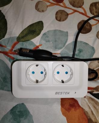 BESTEK 200W Inverter da Auto 12V-230V con 4 Porte 