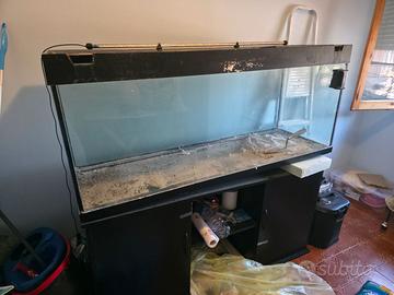 acquario con accessori vari