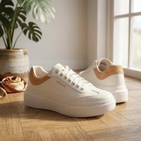 Skechers, sneakers platform, donna, 38.5, bianco