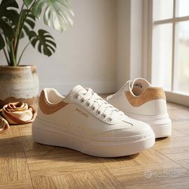 Skechers, sneakers platform, donna, 38.5, bianco