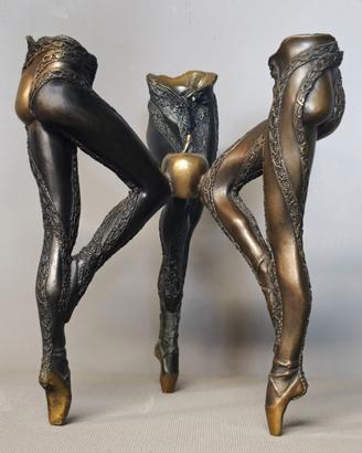 Gilbert Kruft – Scultura in bronzo Tre Ballerine