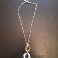 Collana girocollo acciaio pendente