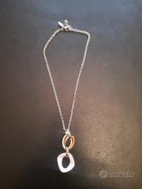 Collana girocollo acciaio pendente