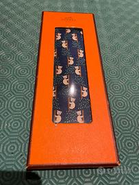 Cravatta Hermes 7282 blu orsetti