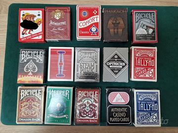 15 mazzi di carte usati