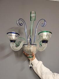 coppia di applique in vetro di murano 