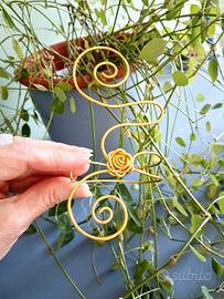 arm cuff polso doppia spirale con rosa