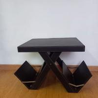 Tavolino design Schoeller con porta riviste