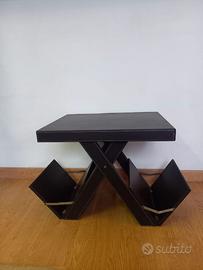 Tavolino design Schoeller con porta riviste
