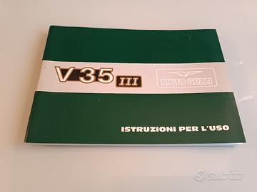 Libretto istruzioni per l'uso Moto Guzzi V35 III