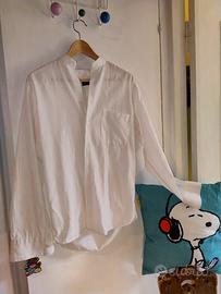 camicia bianca collo coreana taglia S
