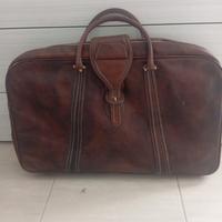 valigia verde natale in pelle cuoio