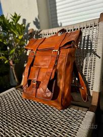 Zaino vera pelle vintage 🔥 elegante – ultimo pezz