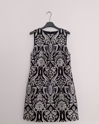 Alice + Olivia - taglia 4 - tubino barocco argento