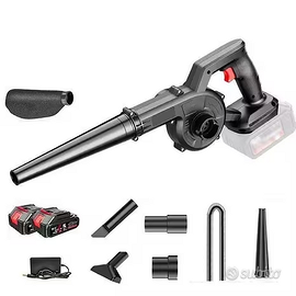 Soffiatore aspiratore 2 batterie con accessori