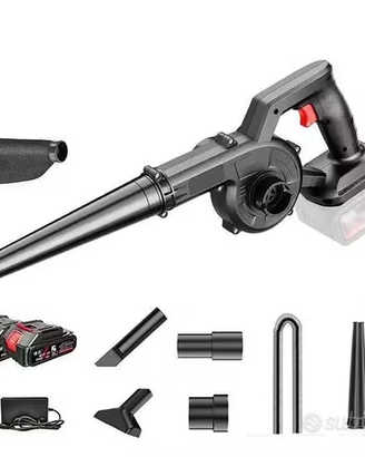 Soffiatore aspiratore 2 batterie con accessori