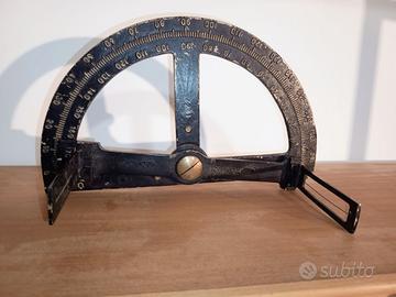 Grafometro vintage in Ottone con patina originale,