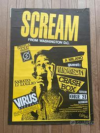 poster scream indigesti 1986 virus milano - punk