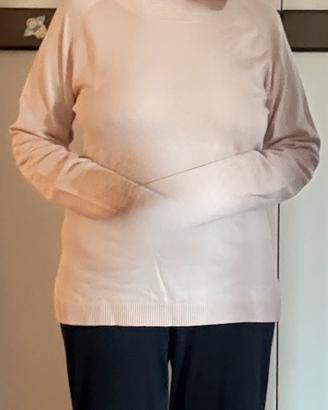 Maglia rosa cipria , elegante versatile