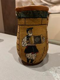 Brocca in sughero e terracotta -artigianato Sardo