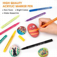 Pennarelli acrilici 12 colori - Punta extra fine