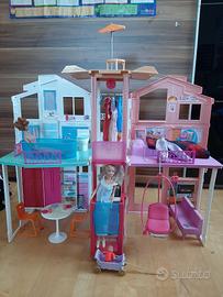Casa Barbie 3 piani con ascensore, mobili accessor