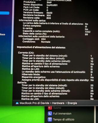 macbook pro 16 pollici i9 8 core 2.3 16 GB 1 TB 