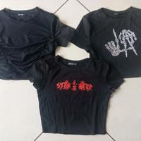 Set 3 magliette nere estive