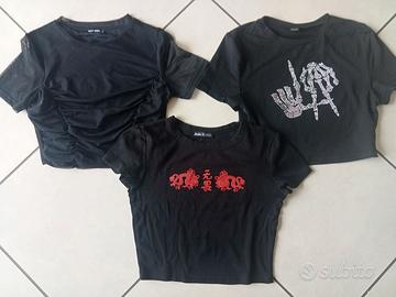 Set 3 magliette nere estive