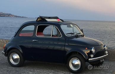 FIAT 500 L 1969 – Blu / interni rossi – Tetto apri