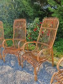 Sedie alte in rattan