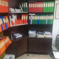 Libreria angolare in legno anni '60