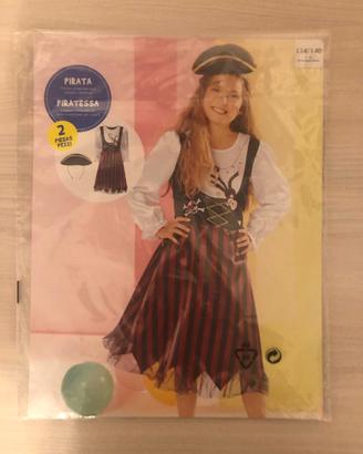 Vestito da pirata per bambina carnevale, halloween