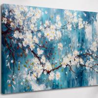 Stampa su tela 90x60 - Quadro "Corniolo da fiore"