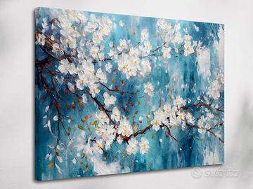 Stampa su tela 90x60 - Quadro "Corniolo da fiore"