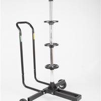 Carrello porta cerchi e pneumatici con asta