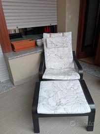 Poltrona e  poggiapiedi IKEA Poang