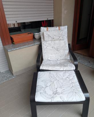 Poltrona e  poggiapiedi IKEA Poang