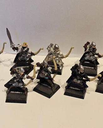 Warhammer Alti Elfi 9 Guerrieri Ombra METALLO