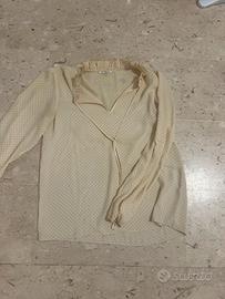 Camicia panna con pois gialli Motivi