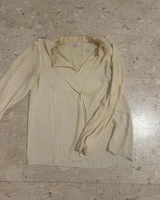 Camicia panna con pois gialli Motivi