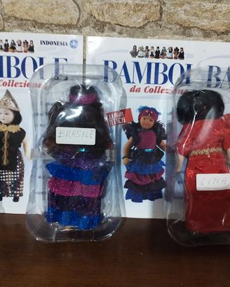 set bambole di porcellana da collezione fabbri edi