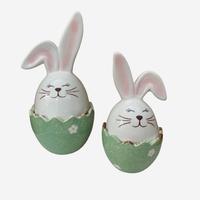 Coppia articoli decorativi in ceramica - Verde